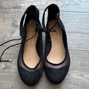 Christian Siriano Black Mesh Loafers